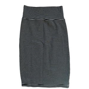 American Apparel Black & White striped Pencil Skirt Small NWOT